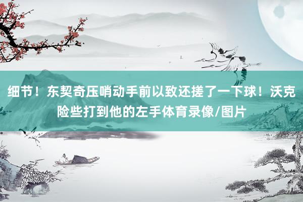 细节！东契奇压哨动手前以致还搓了一下球！沃克险些打到他的左手体育录像/图片