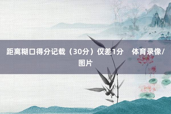 距离糊口得分记载（30分）仅差1分    体育录像/图片