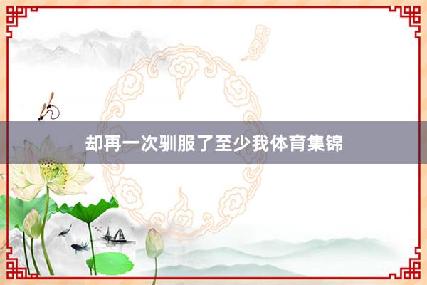 却再一次驯服了至少我体育集锦