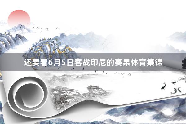 还要看6月5日客战印尼的赛果体育集锦