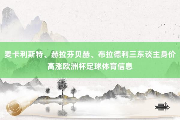 麦卡利斯特、赫拉芬贝赫、布拉德利三东谈主身价高涨欧洲杯足球体育信息
