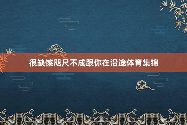 很缺憾咫尺不成跟你在沿途体育集锦
