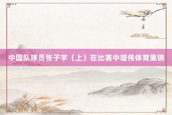 中国队球员张子宇（上）在比赛中雄伟体育集锦