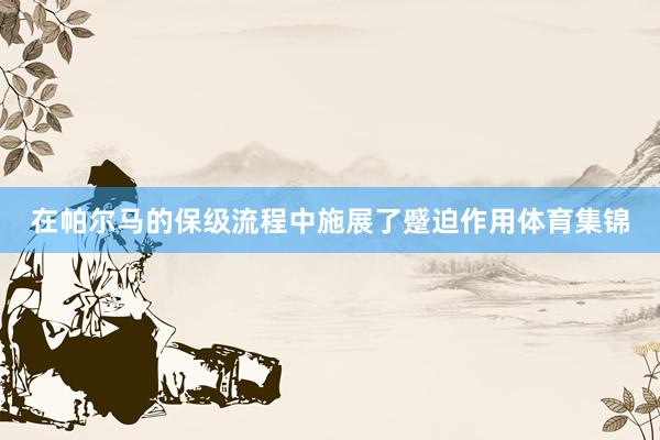 在帕尔马的保级流程中施展了蹙迫作用体育集锦