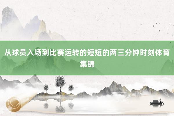 从球员入场到比赛运转的短短的两三分钟时刻体育集锦