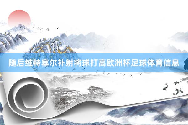 随后维特塞尔补射将球打高欧洲杯足球体育信息