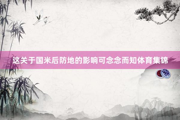 这关于国米后防地的影响可念念而知体育集锦