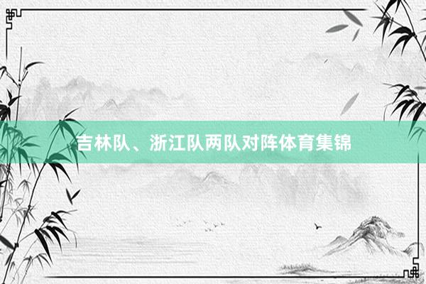 吉林队、浙江队两队对阵体育集锦