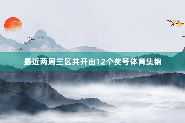 最近两周三区共开出12个奖号体育集锦