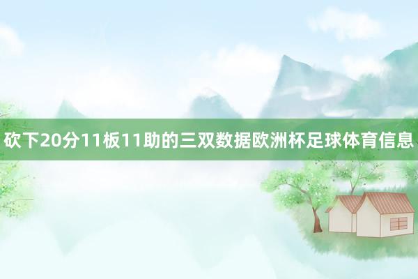 砍下20分11板11助的三双数据欧洲杯足球体育信息